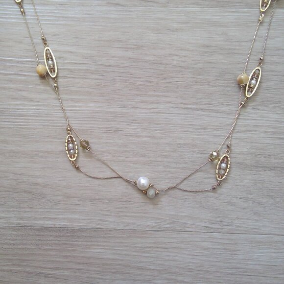 Ann Taylor Double Strand Necklace - Picture 1 of 10